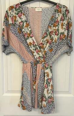 Everly patchwork romper